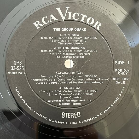 The Group Quake Compilation Vinyl LP 1968 RCA Victor SPS 33-525 Promo - Picture 4 of 16